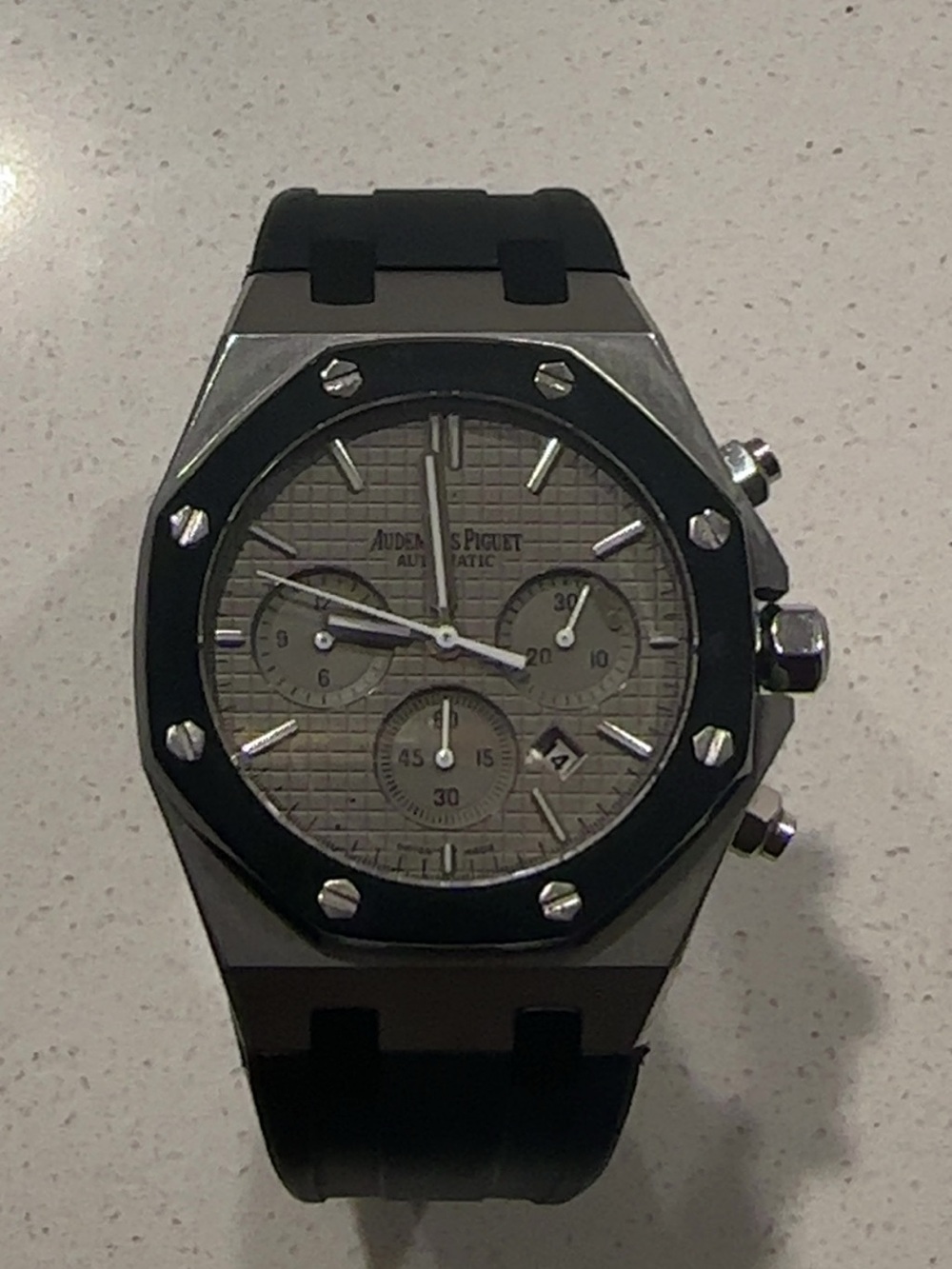 Audemars Piguet Royal Oak Leo Messi Edition. Chronograph with Black Bezel.
